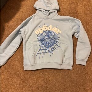 Sky blue Sp5der hoodie